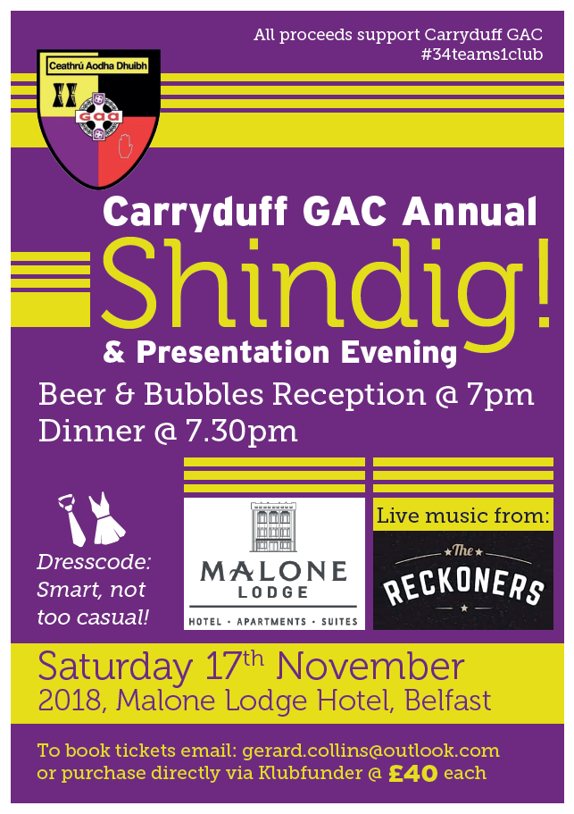 Carryduff GAC Shindig and Presentation evening