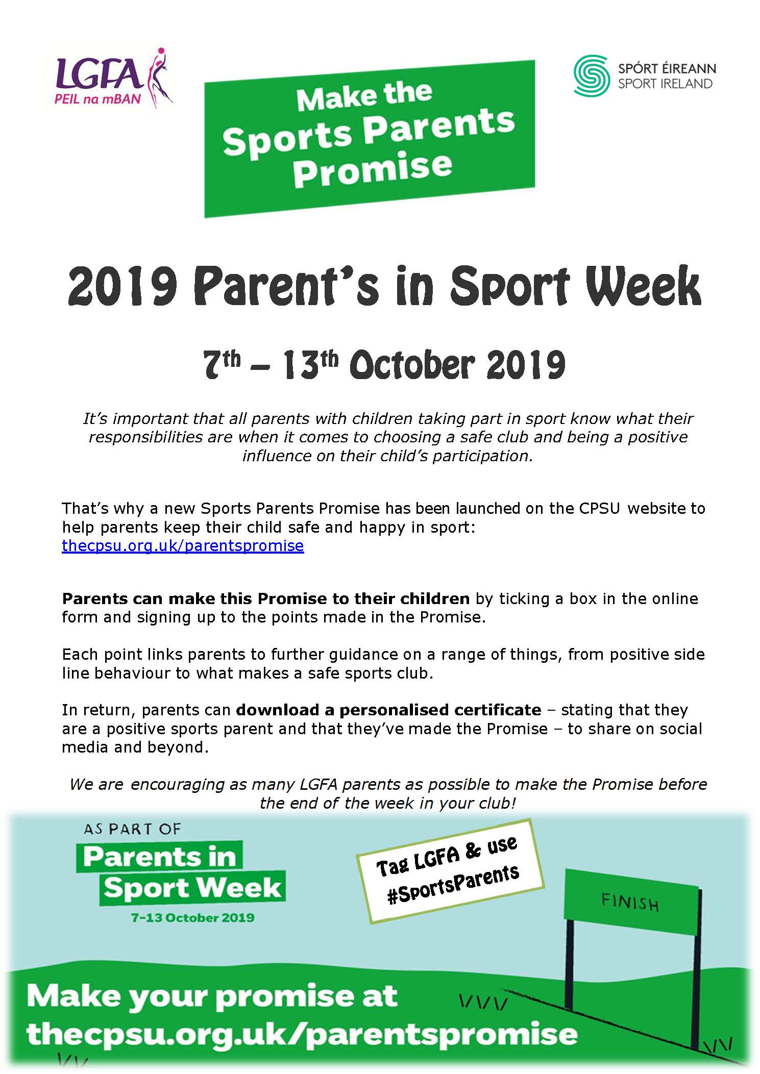 Parents in sports week 2019
